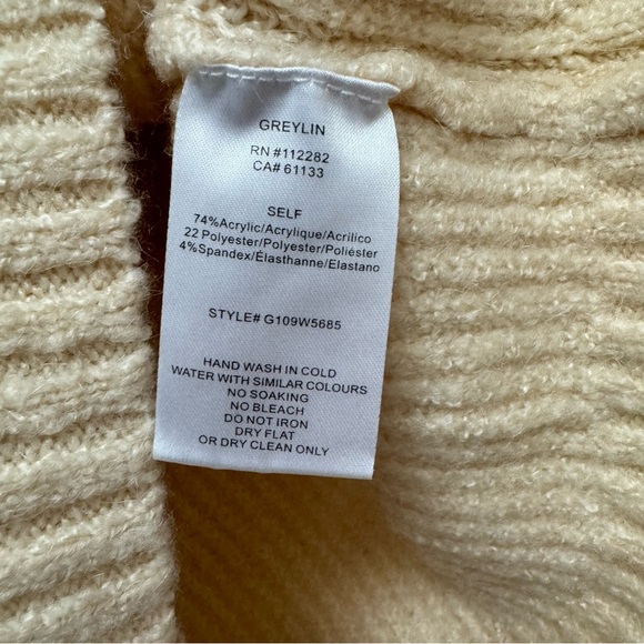 GREYLIN Ombré Funnelneck Knit Sweater XS-S Cream Beige Green Blue - Picture 9 of 10